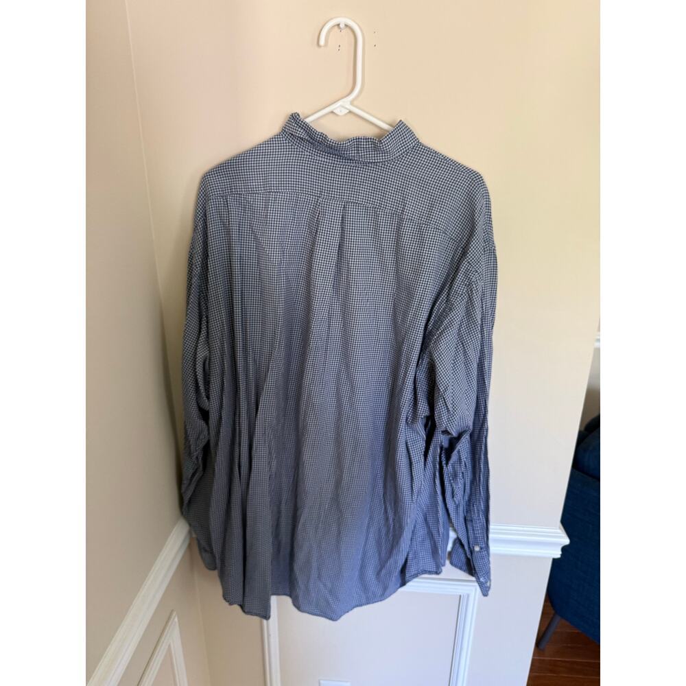 FLAWED VTG Ralph Lauren Blake Plaid Blue/White Long Sleeve Button Down- XXL - Picture 6 of 9